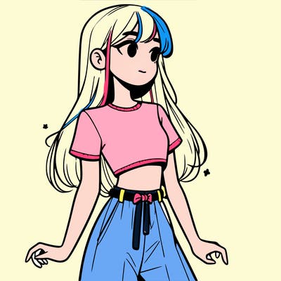 girl in a cute crop top