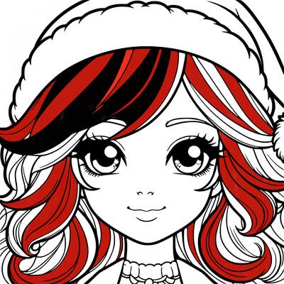 realistic christmas girl