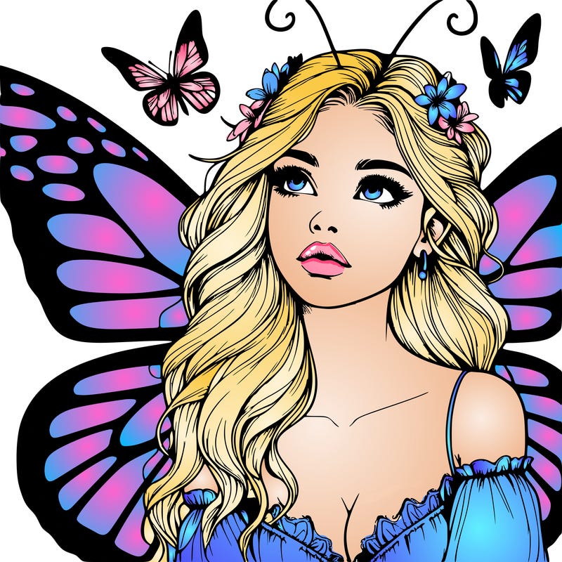 butterfly fairy realistic girl