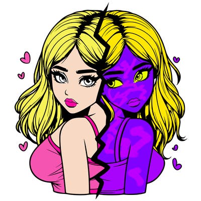 realistic girl split