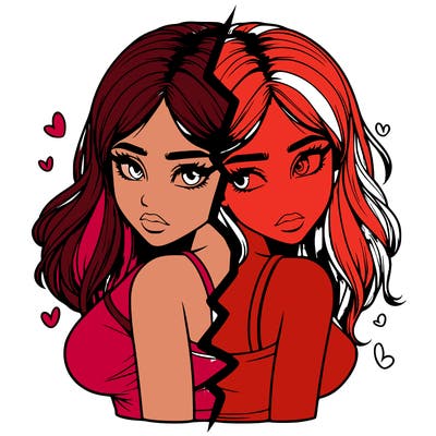 realistic girl split