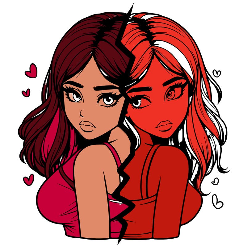 realistic girl split