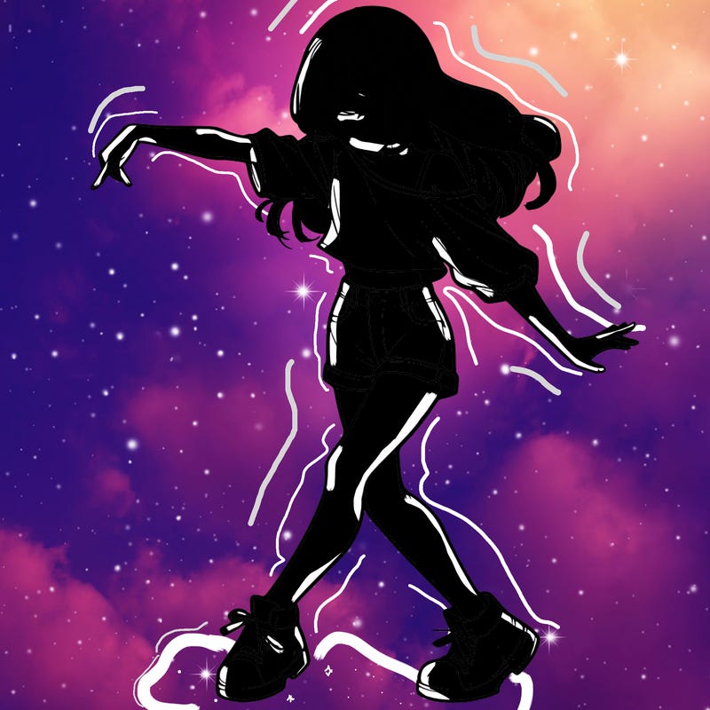 realistic girl danceing