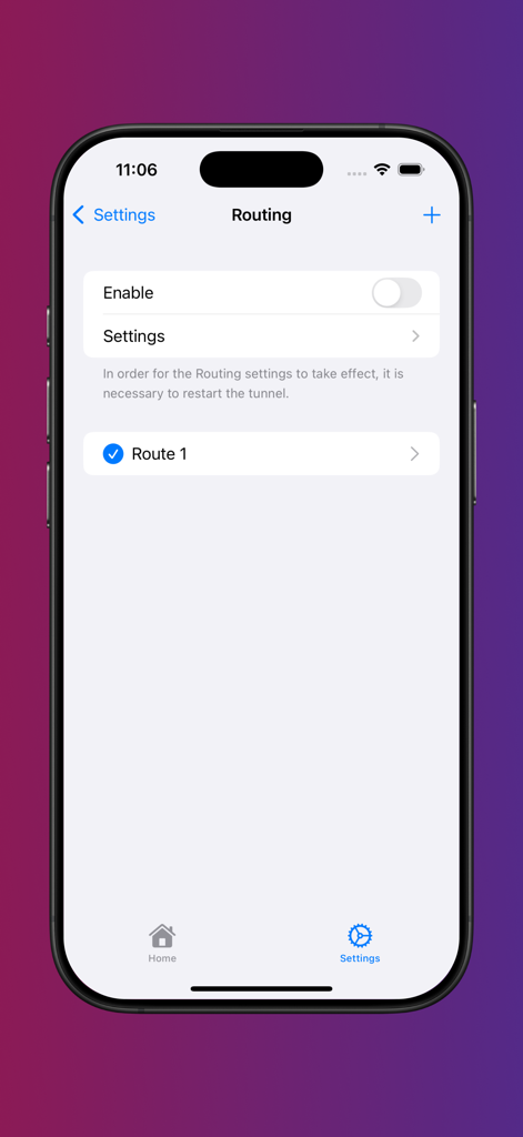 Streisand app routing configuration screen for rule-based proxy setup