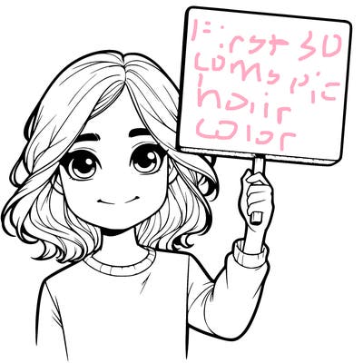 realistic girl holding up a sign