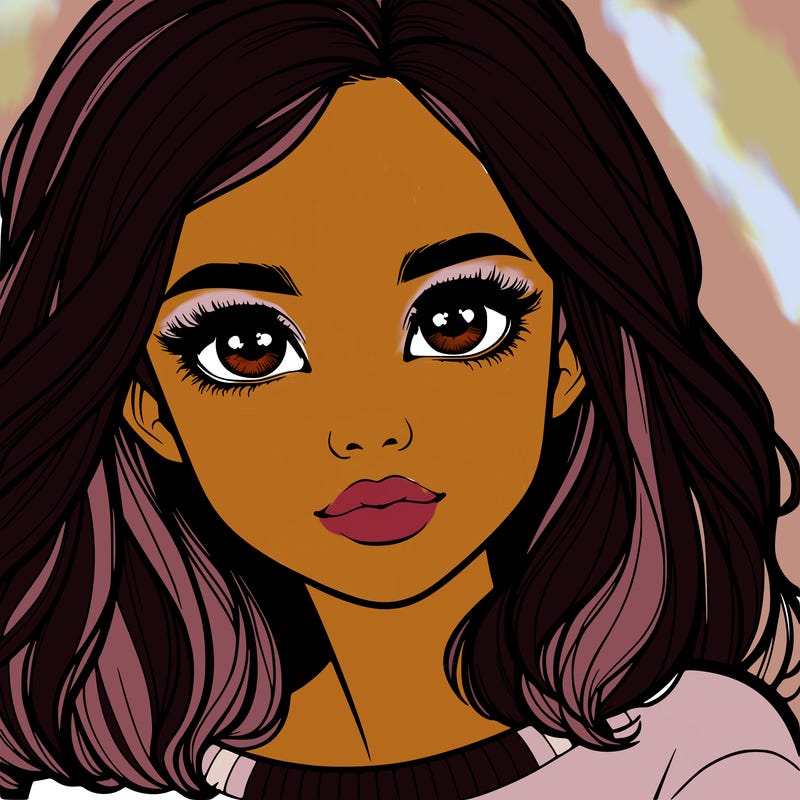 realistic girl whith cute eyes