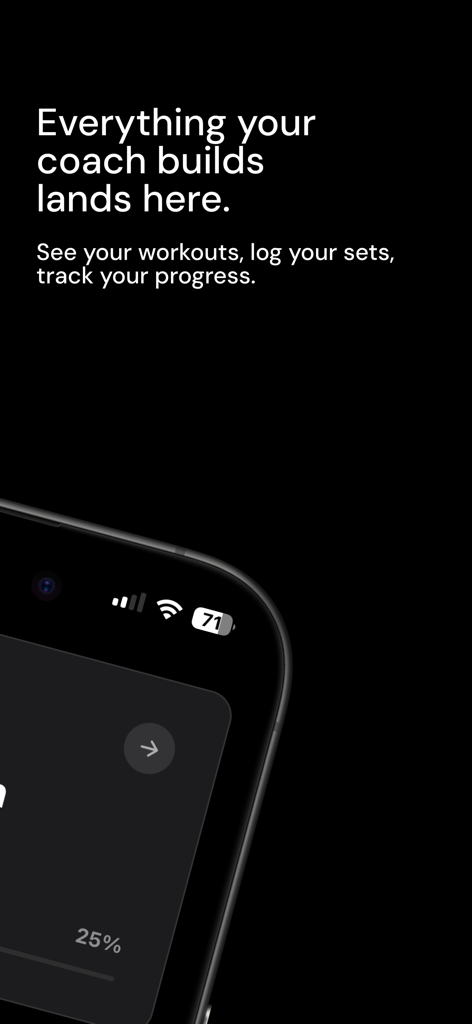 Relay Athletic - Interface do aplicativo Relay Athletic mostrando como treinos criados pelo treinador são sincronizados para o rastreamento de progresso do atleta