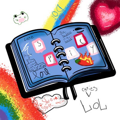 open note book blank