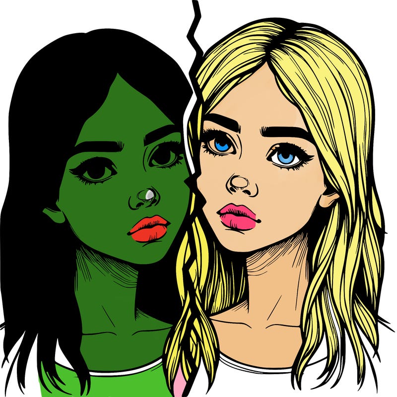 realistic girl split