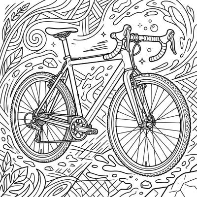 Unleash your creativity with this thrilling cyclocross bike coloring page, designed for fans of off-road cycling. This intricate template captures the spirit of adventure, perfect for a relaxing and engaging coloring session.