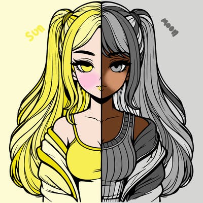 realistic girl split