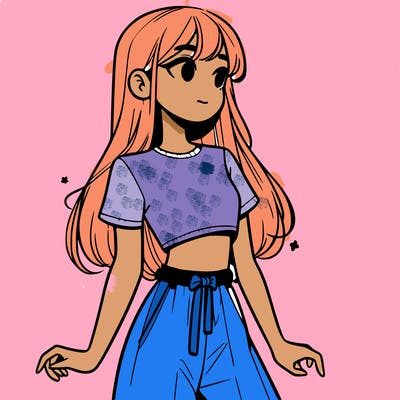 girl in a cute crop top