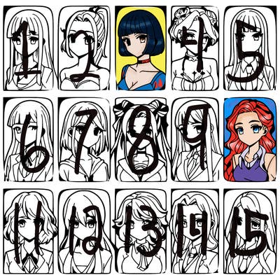 girls that look diffrent anime