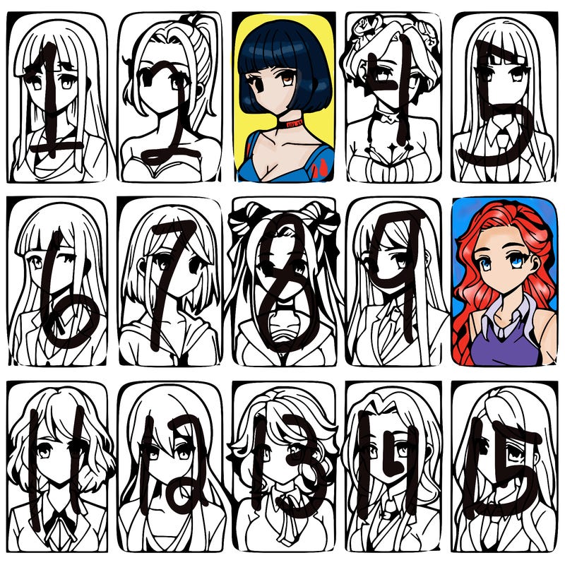 girls that look diffrent anime