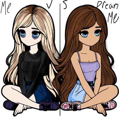 realistic girl split