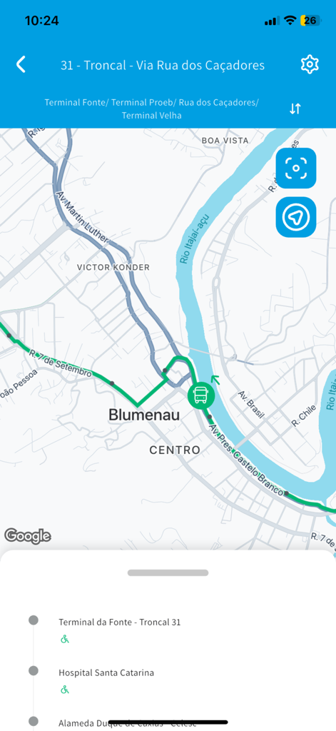 BluMob - Real time bus tracking and route navigation on the BluMob app map