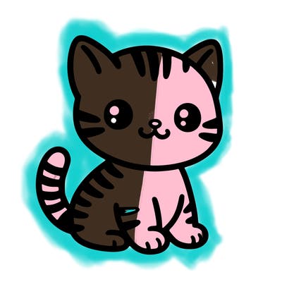 yellow kitten with stripes