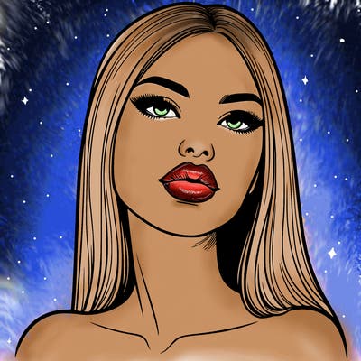 realistic woman with full lips