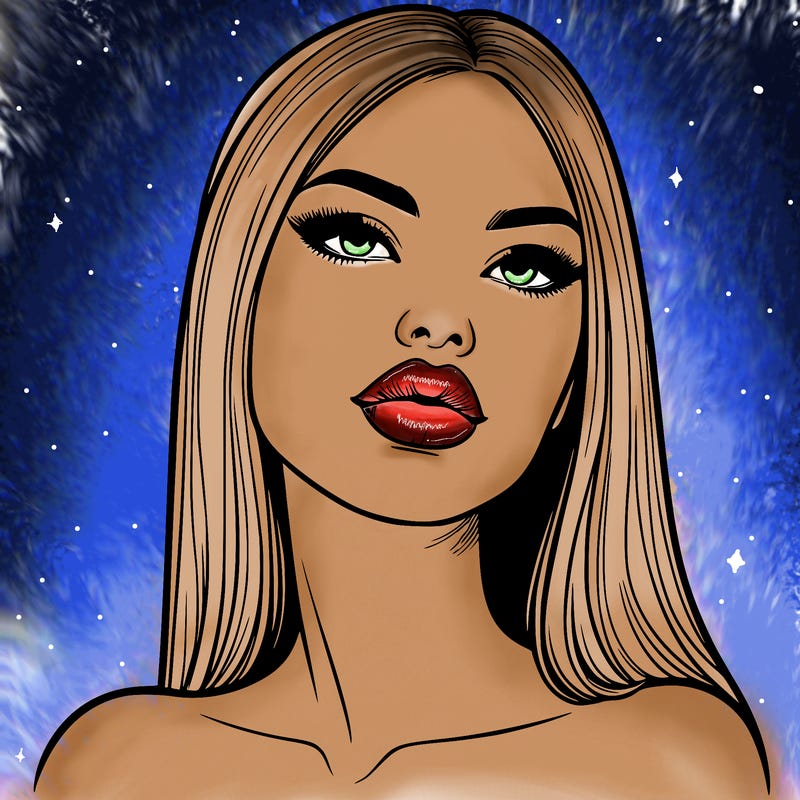 realistic woman with full lips