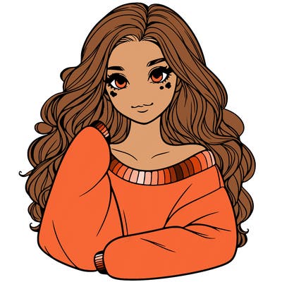 a beautiful girl in a big sweatshirt