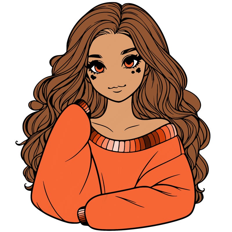 a beautiful girl in a big sweatshirt