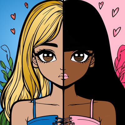 realistic girl split