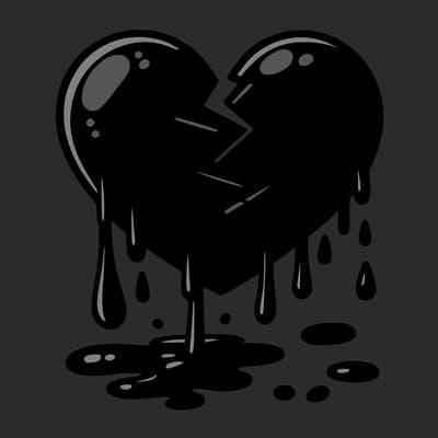 broken heart dripping blood