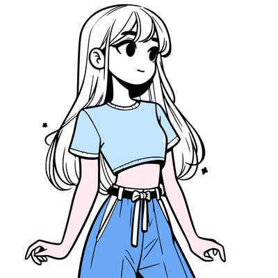 girl in a cute crop top