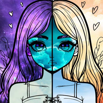 realistic girl split