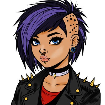 realistic punk girl