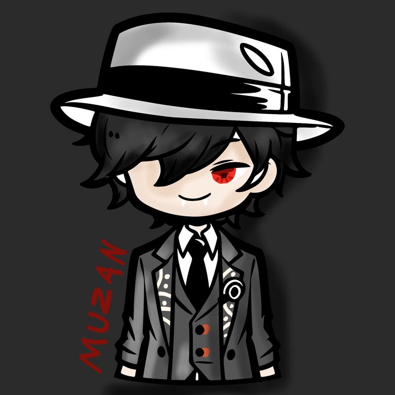 manga character wearing a suit with a top hat