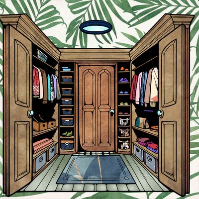 closet with perspective