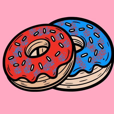 a piece of food doughnuts