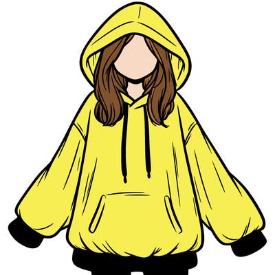 girl in oversized hoodie