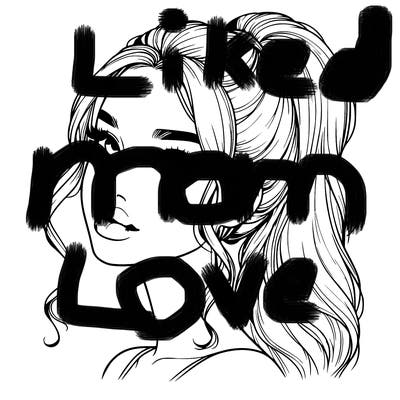 realistic girl with a ponytail on her hair and lips