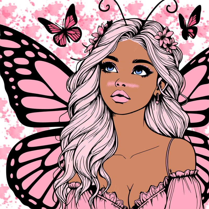 butterfly fairy realistic girl