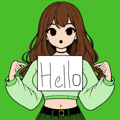 girl holding a blank sign in a long sleeve crop top