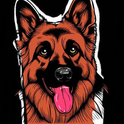 realistic german shepherd