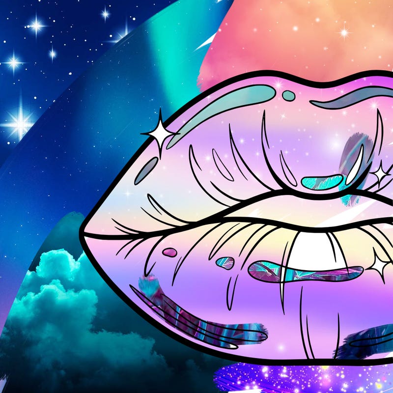 big lips an lip glossy