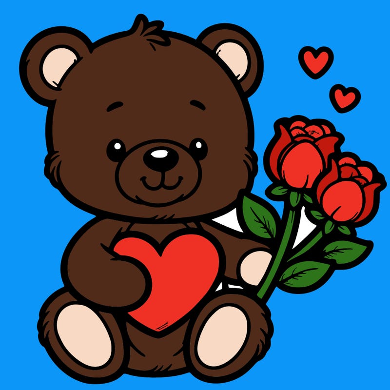 teddy bear a holding heart