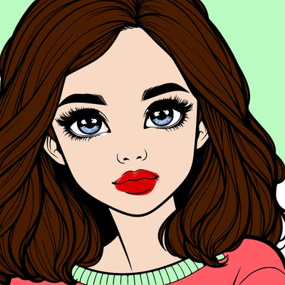 realistic girl whith cute eyes