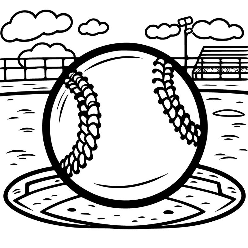 softball on a softball field