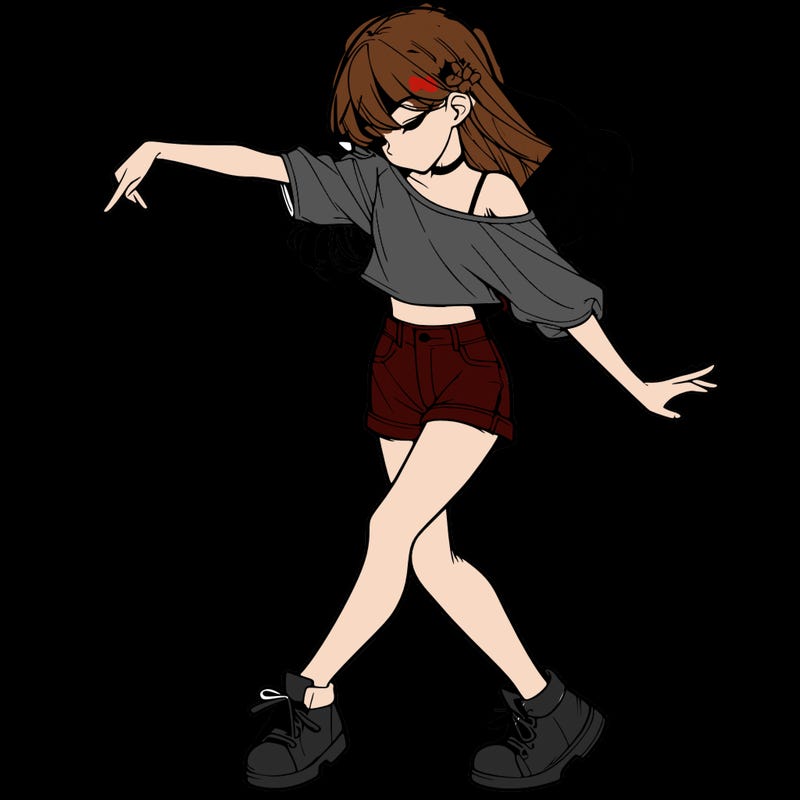 realistic girl danceing