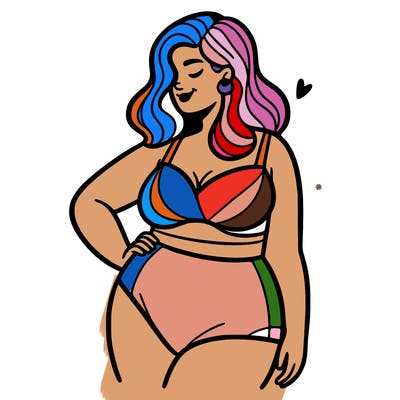 plus size woman bathing suit