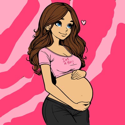 realistic pregnant girl