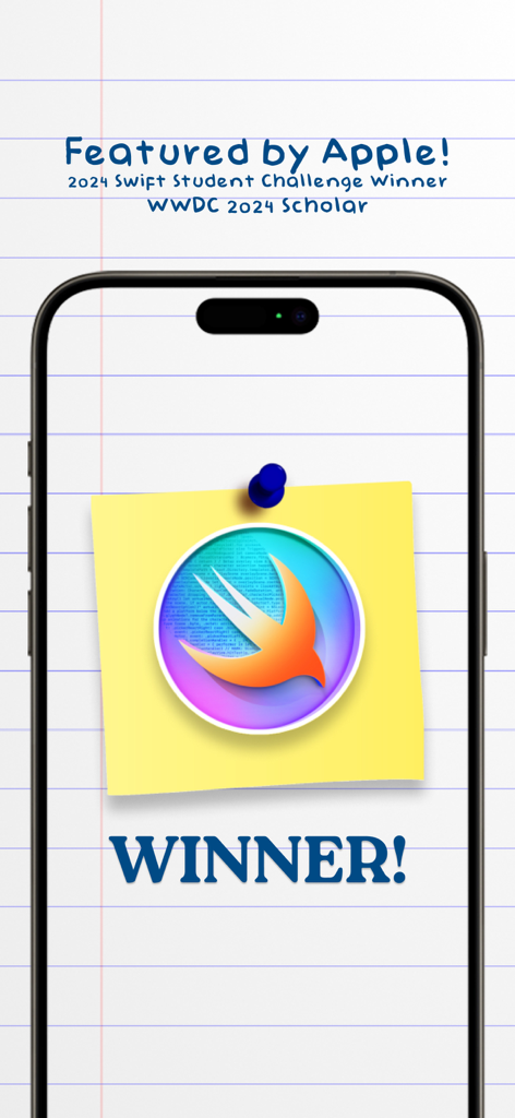 Prêmio do aplicativo Potoca por vencer o Swift Student Challenge de 2024