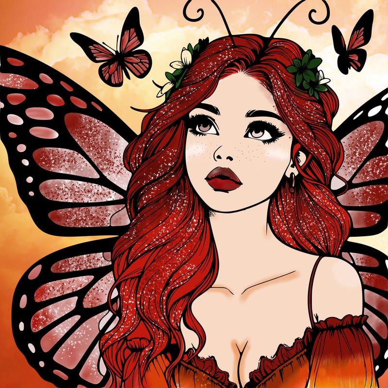 butterfly fairy realistic girl