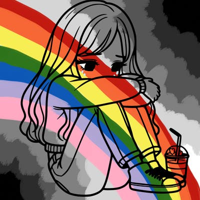 a girl  after a breakup