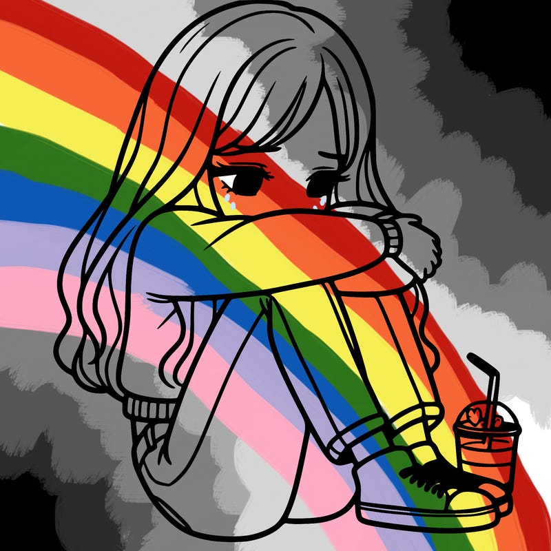 a girl  after a breakup