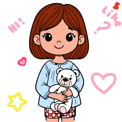 girl holding a teddy bear